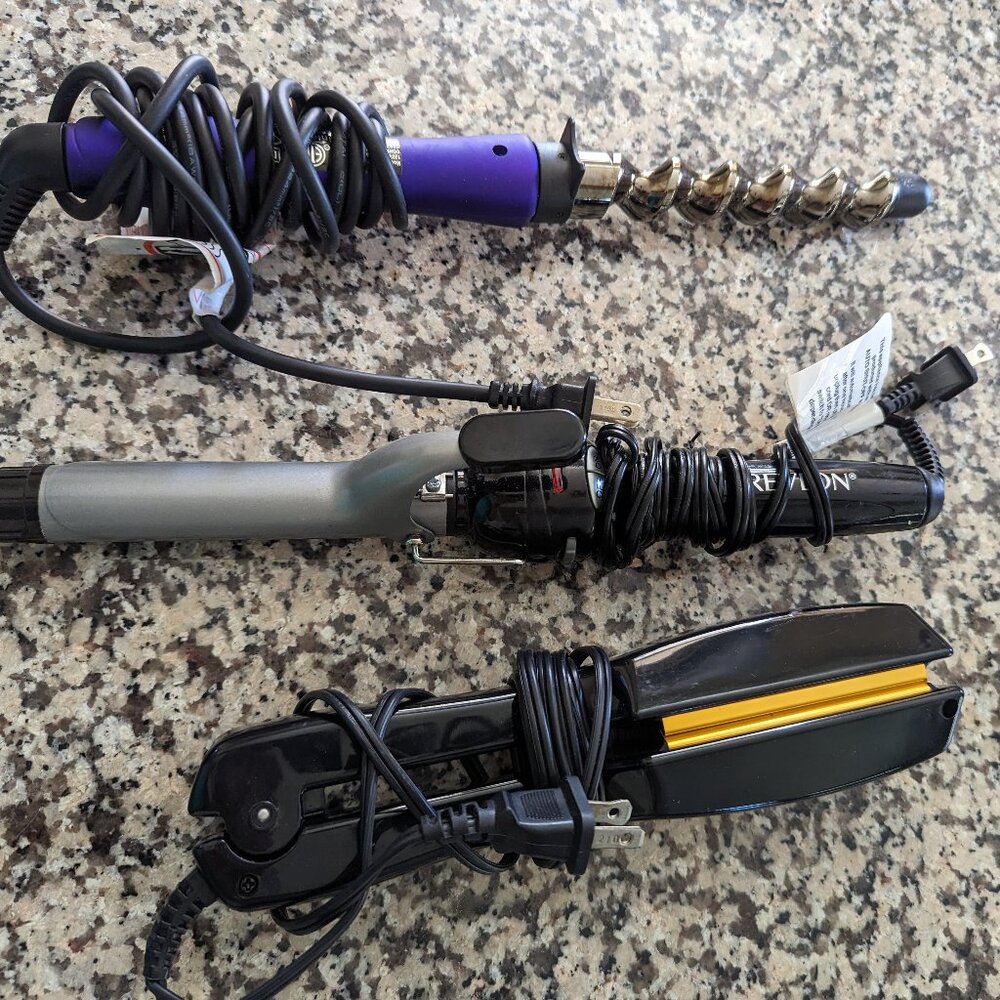 Hair Curler, Crimper, and Spiral Iron